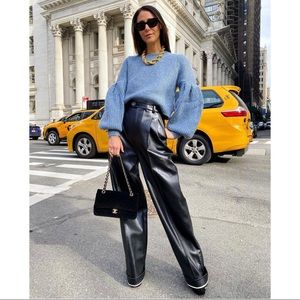 New Zara Baby Blue Balloon Sleeve Sweater (Sz: S)